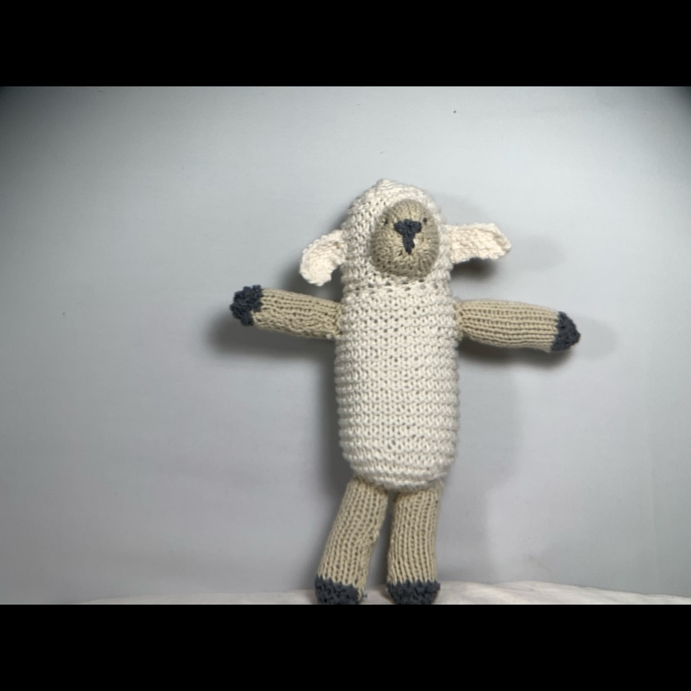 Knit lamb handmade artisan item